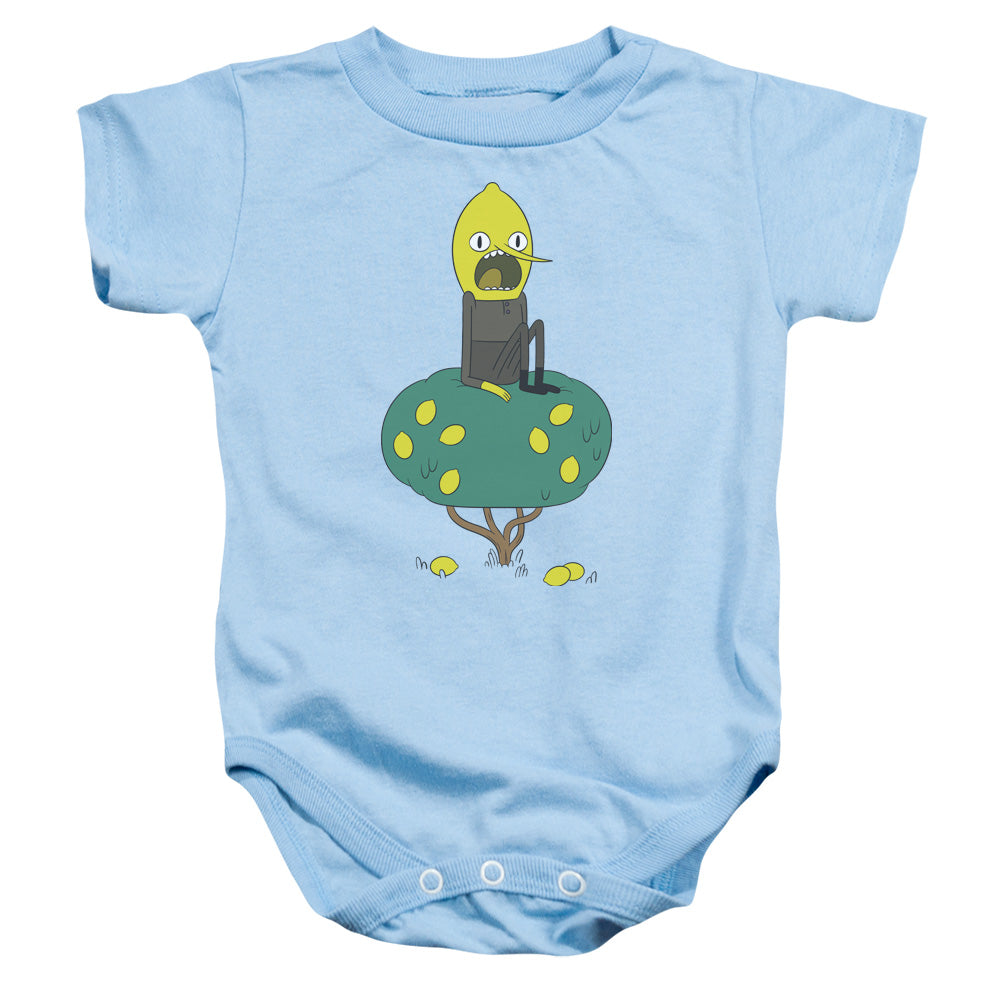 AN OFFCIALLY LICENSED ADVENTURE TIME LEMONGRAB BABY BODYSUIT LIGHT BLUE