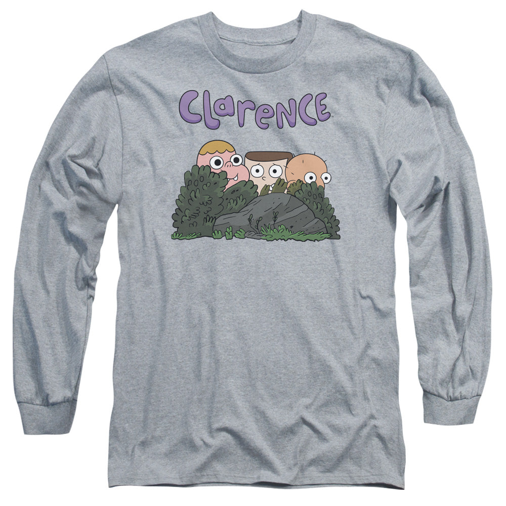 AN OFFCIALLY LICENSED CLARENCE GANG MEN'S LONG SLEEVE T-SHIRT ATHLETIC HEATHER