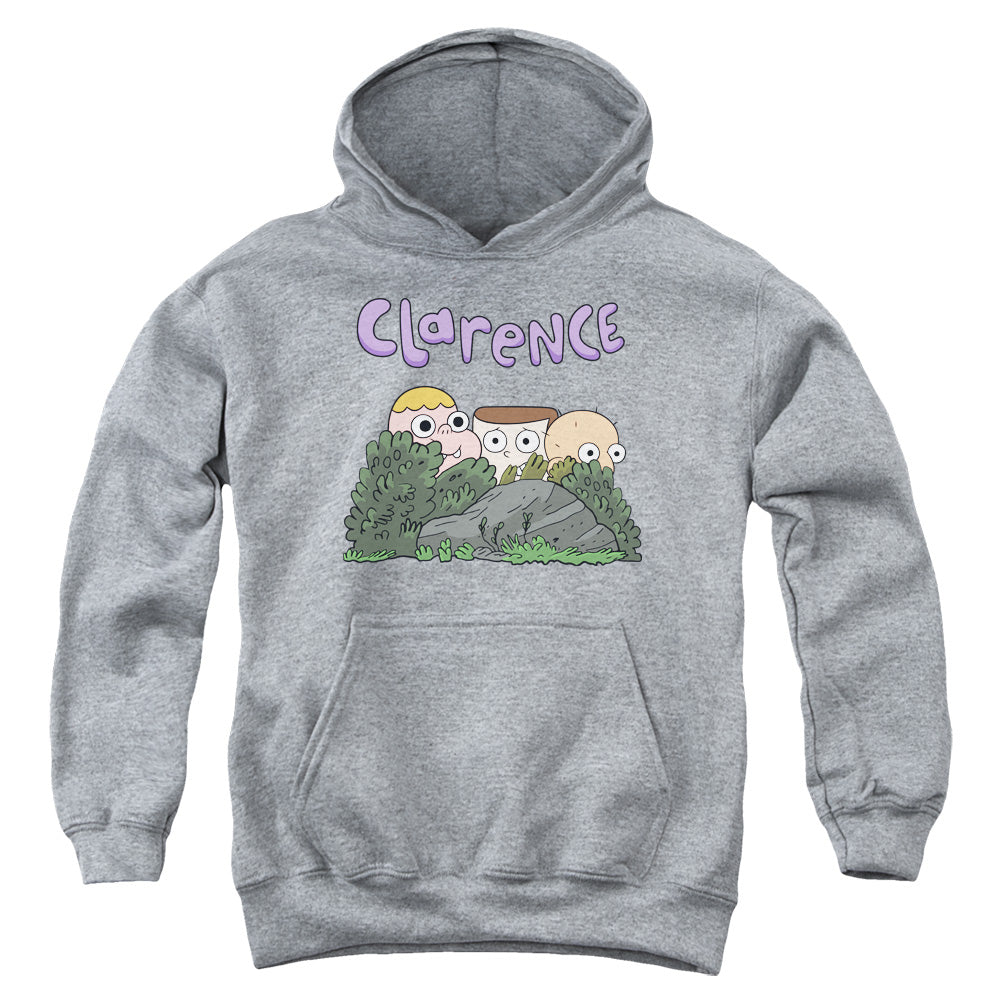 AN OFFCIALLY LICENSED CLARENCE GANG YOUTH HOODIE ATHLETIC HEATHER