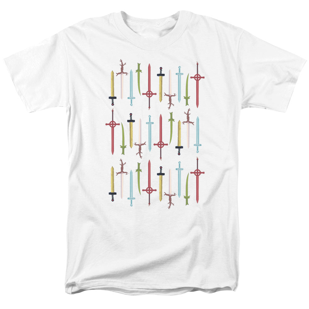 AN OFFCIALLY LICENSED ADVENTURE TIME SWORDS MEN'S REGULAR FIT T-SHIRT WHITE