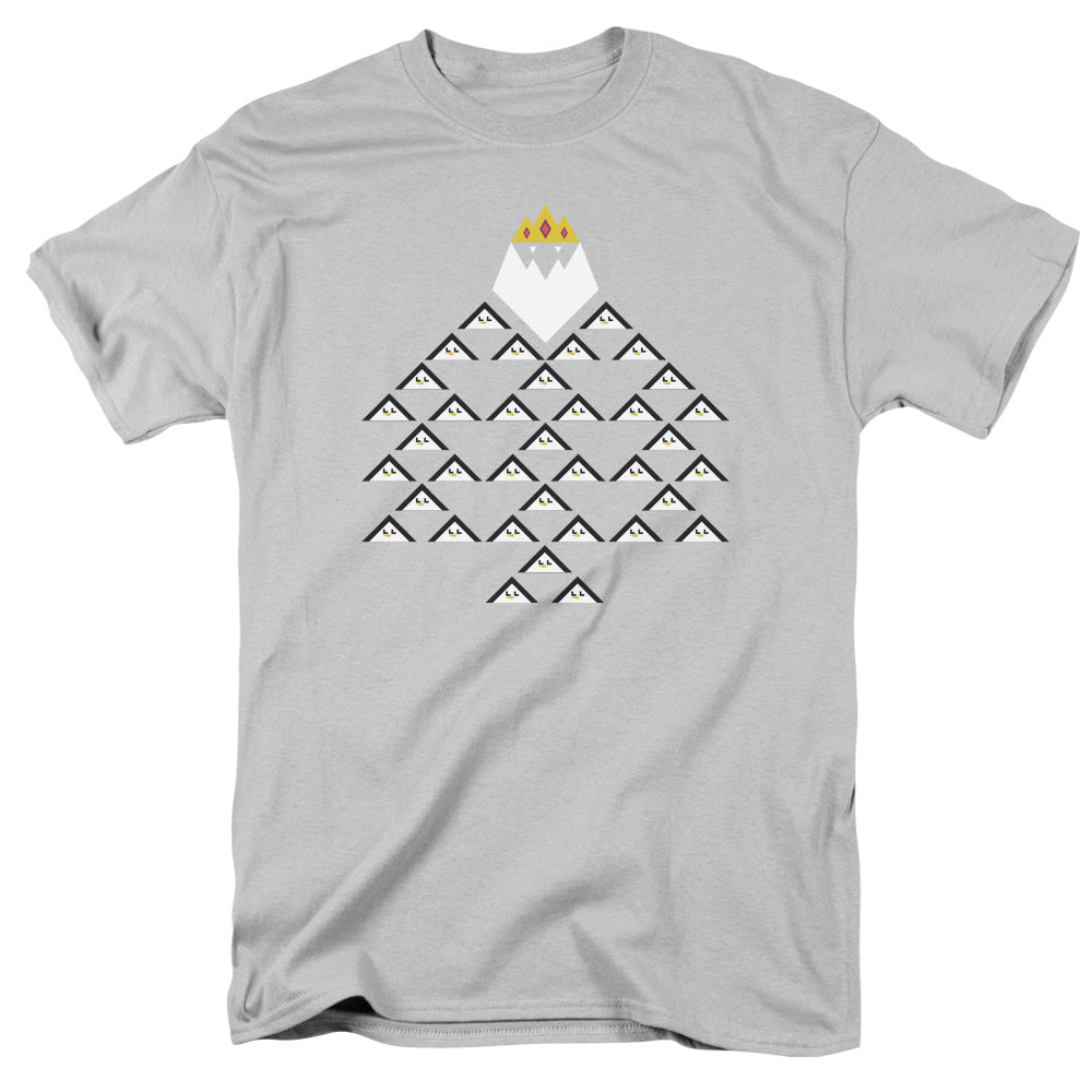 AN OFFCIALLY LICENSED ADVENTURE TIME ICE KING TRIANGLE MEN'S REGULAR FIT T-SHIRT SILVER