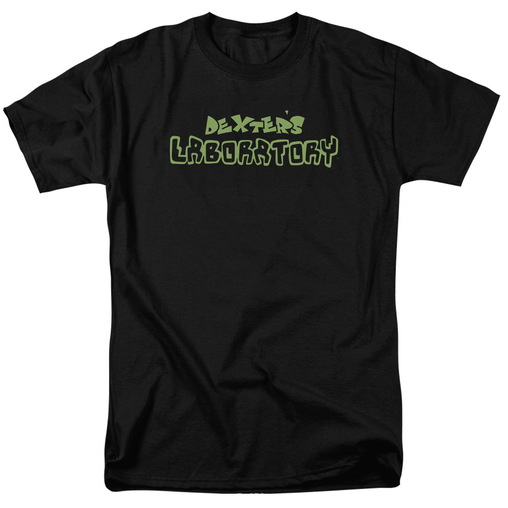 AN OFFCIALLY LICENSED DEXTERS LABORATORY DEXTERS LOGO MEN'S REGULAR FIT T-SHIRT BLACK