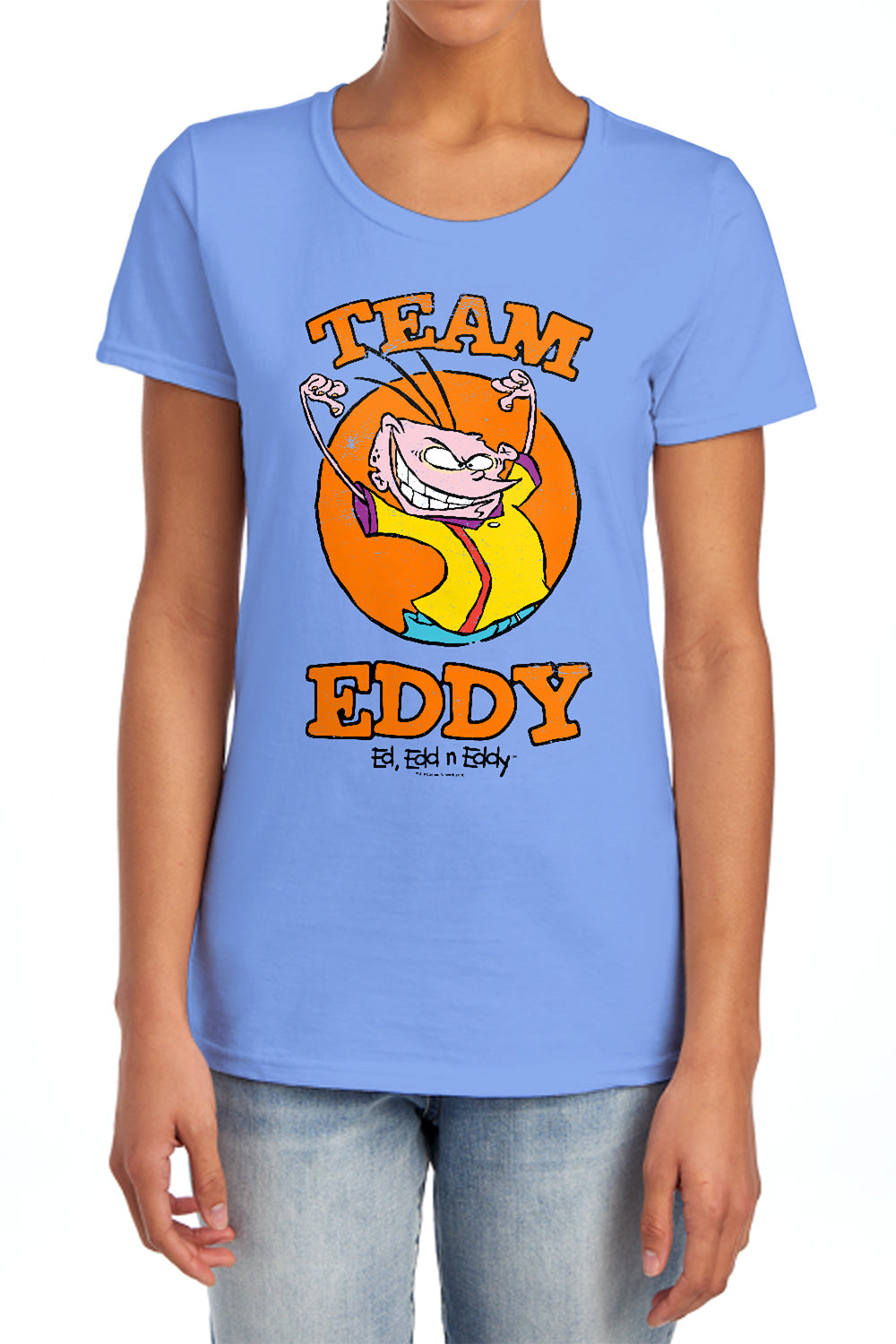 AN OFFCIALLY LICENSED ED EDD N EDDY TEAM EDDY WOMEN'S REGULAR FIT T-SHIRT CHARCOAL