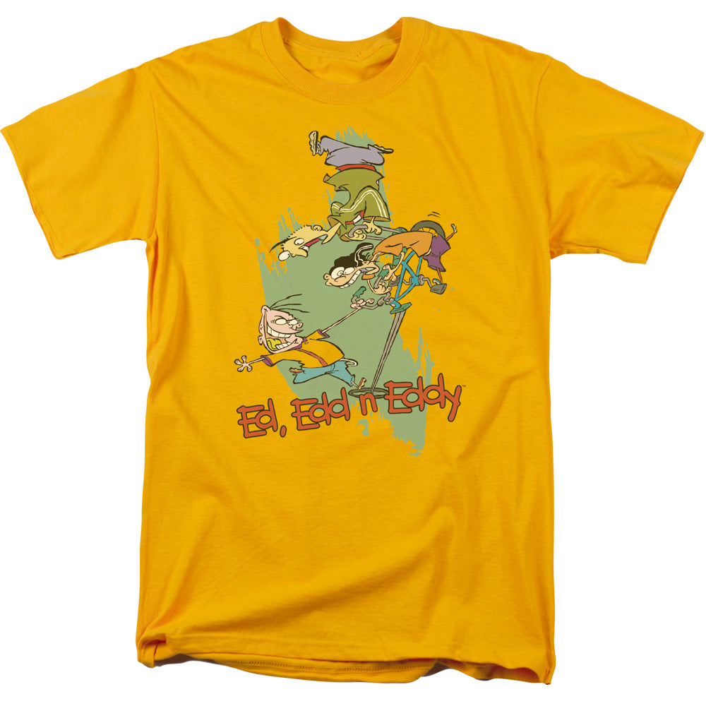 AN OFFCIALLY LICENSED ED EDD N EDDY FREE FALL MEN'S REGULAR FIT T-SHIRT GOLD
