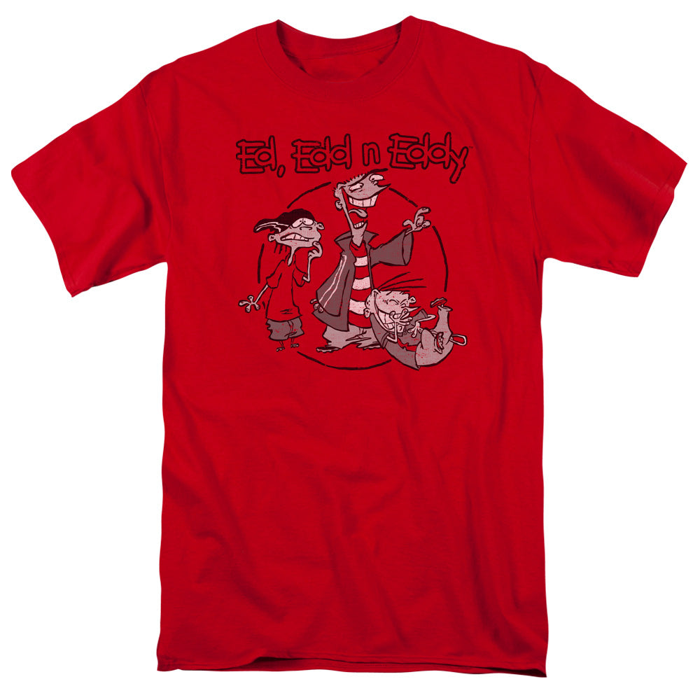 AN OFFCIALLY LICENSED ED EDD N EDDY GANG MEN'S REGULAR FIT T-SHIRT RED