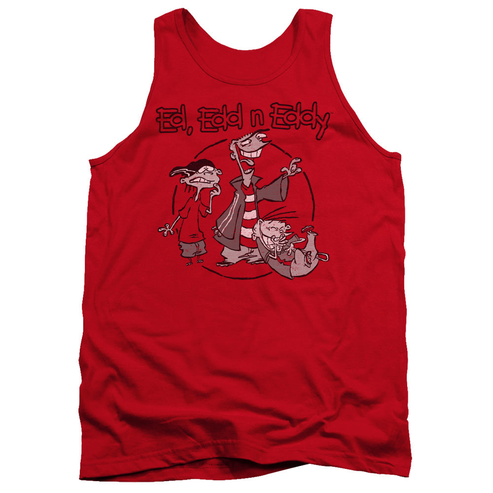 AN OFFCIALLY LICENSED ED EDD N EDDY GANG ADULT UNISEX TANK TOP RED