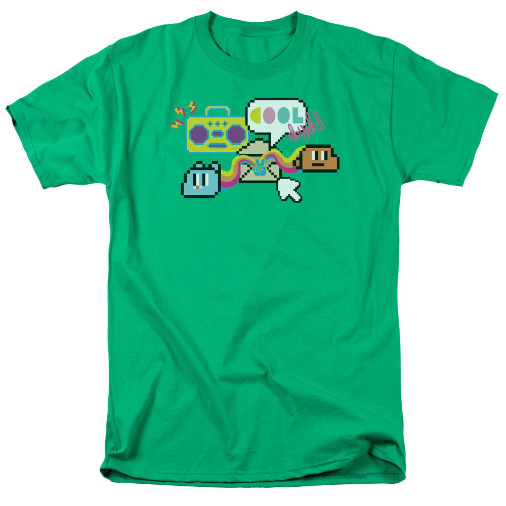 AN OFFCIALLY LICENSED AMAZING WORLD OF GUMBALL COOL OH YEAH MEN'S REGULAR FIT T-SHIRT KELLY GREEN
