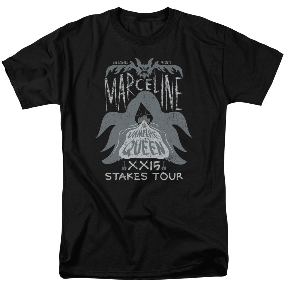 AN OFFCIALLY LICENSED ADVENTURE TIME MARCELINE CONCERT MEN'S REGULAR FIT T-SHIRT BLACK