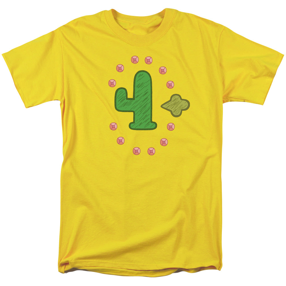 AN OFFCIALLY LICENSED CLARENCE FREEDOM CACTUS MEN'S REGULAR FIT T-SHIRT YELLOW
