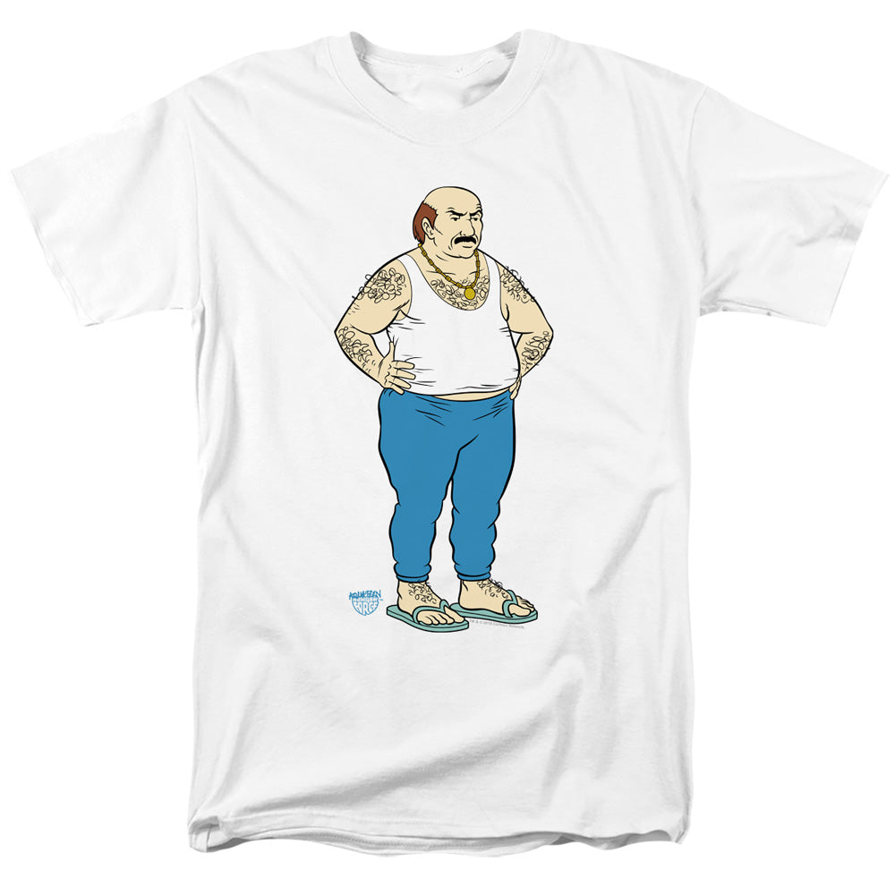 AN OFFCIALLY LICENSED AQUA TEEN HUNGER FORCE CARL MEN'S REGULAR FIT T-SHIRT WHITE