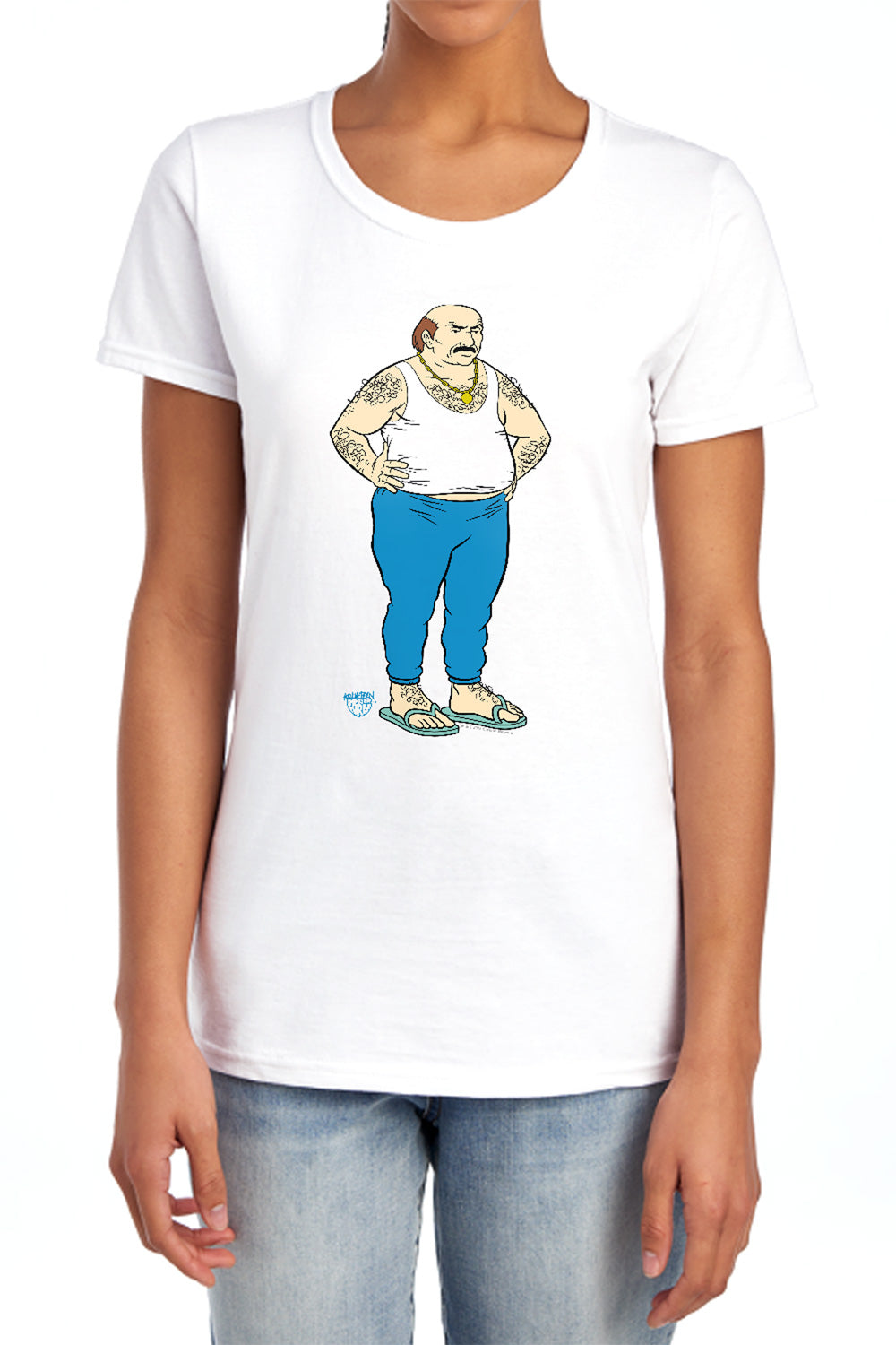 AN OFFCIALLY LICENSED AQUA TEEN HUNGER FORCE CARL WOMEN'S REGULAR FIT T-SHIRT WHITE