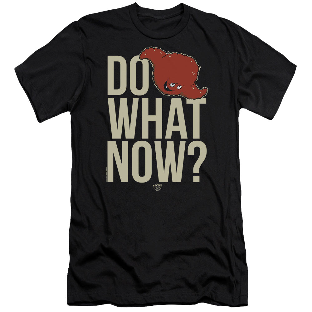 AN OFFCIALLY LICENSED AQUA TEEN HUNGER FORCE GROUP TILES MEN'S PREMIUM SLIM FIT T-SHIRT BLACK