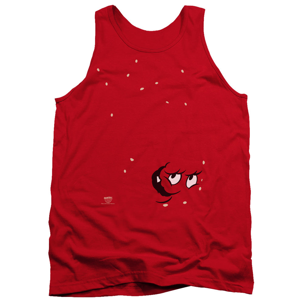 AN OFFCIALLY LICENSED AQUA TEEN HUNGER FORCE MEATWAD ADULT UNISEX TANK TOP RED