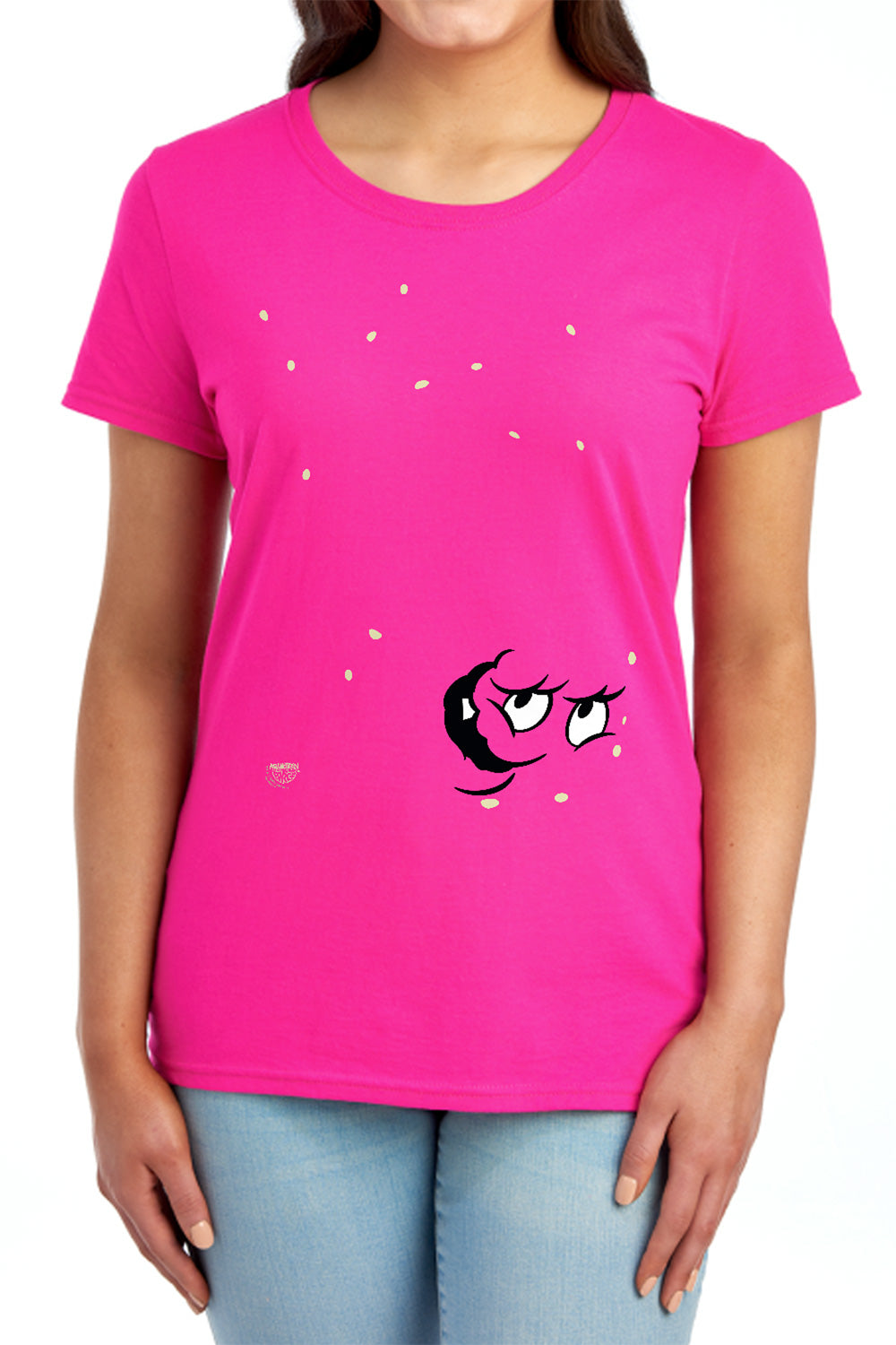 AN OFFCIALLY LICENSED AQUA TEEN HUNGER FORCE MEATWAD WOMEN'S REGULAR FIT T-SHIRT RED