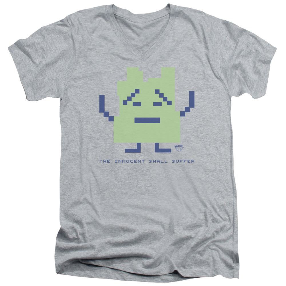 AN OFFCIALLY LICENSED AQUA TEEN HUNGER FORCE INIGNOKT MEN'S V-NECK T-SHIRT ATHLETIC HEATHER