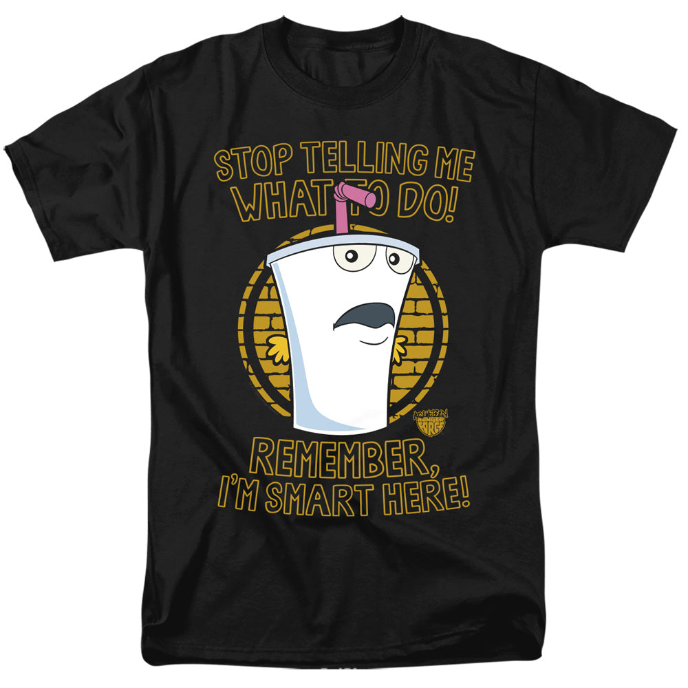 AN OFFCIALLY LICENSED AQUA TEEN HUNGER FORCE STOP MEN'S REGULAR FIT T-SHIRT BLACK
