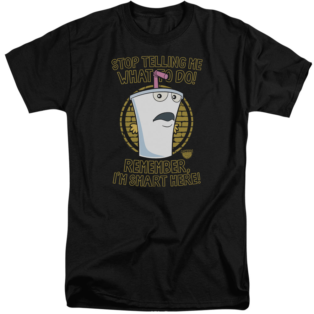AN OFFCIALLY LICENSED AQUA TEEN HUNGER FORCE STOP MEN'S TALL FIT T-SHIRT BLACK