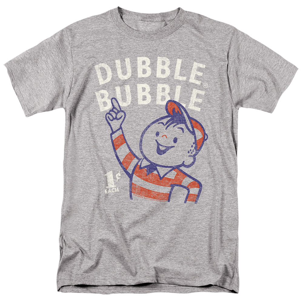 AN OFFCIALLY LICENSED DUBBLE BUBBLE POINTING MEN'S REGULAR FIT T-SHIRT ATHLETIC HEATHER