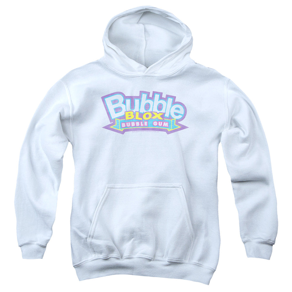 AN OFFCIALLY LICENSED DUBBLE BUBBLE BUBBLE BLOX YOUTH HOODIE WHITE