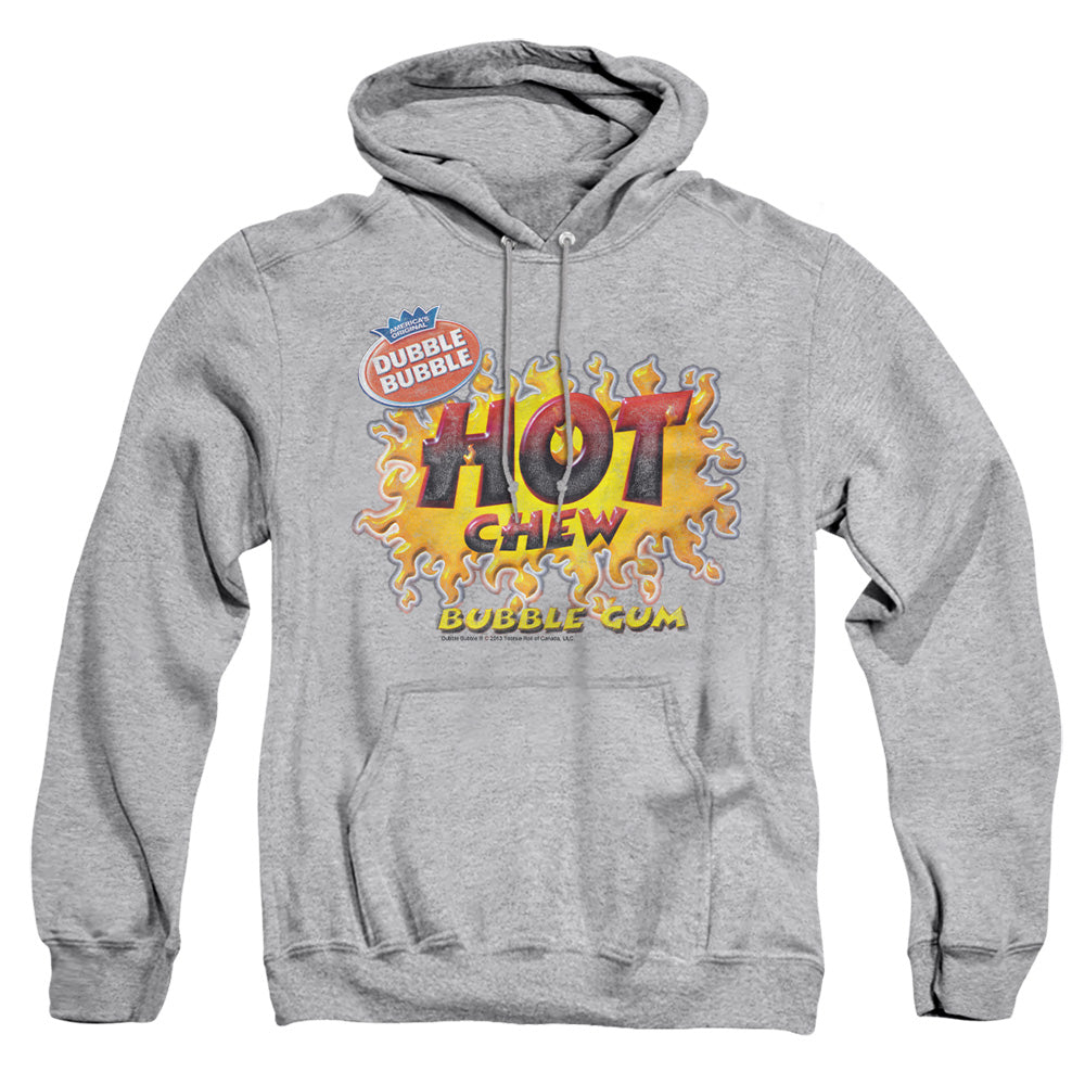 AN OFFCIALLY LICENSED DUBBLE BUBBLE HOT CHEW ADULT UNISEX PULLOVER HOODIE ATHLETIC HEATHER