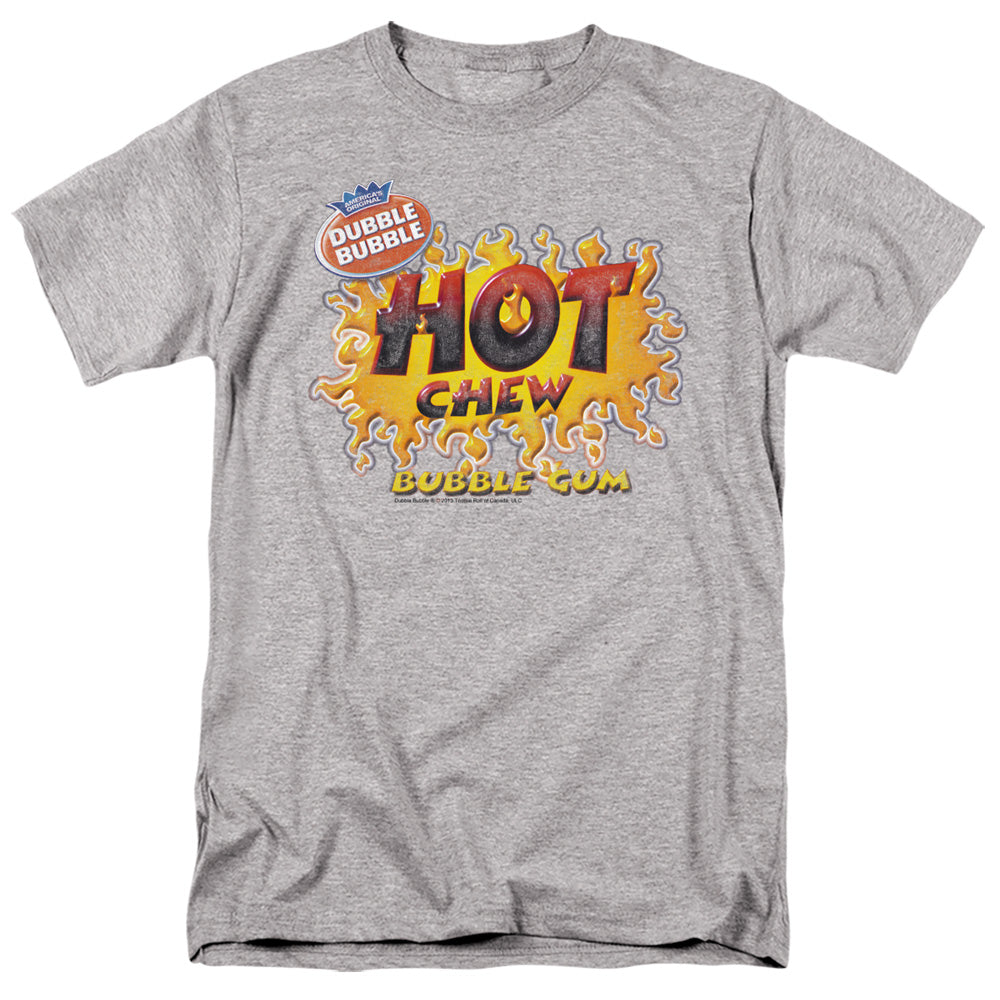 AN OFFCIALLY LICENSED DUBBLE BUBBLE HOT CHEW MEN'S REGULAR FIT T-SHIRT ATHLETIC HEATHER