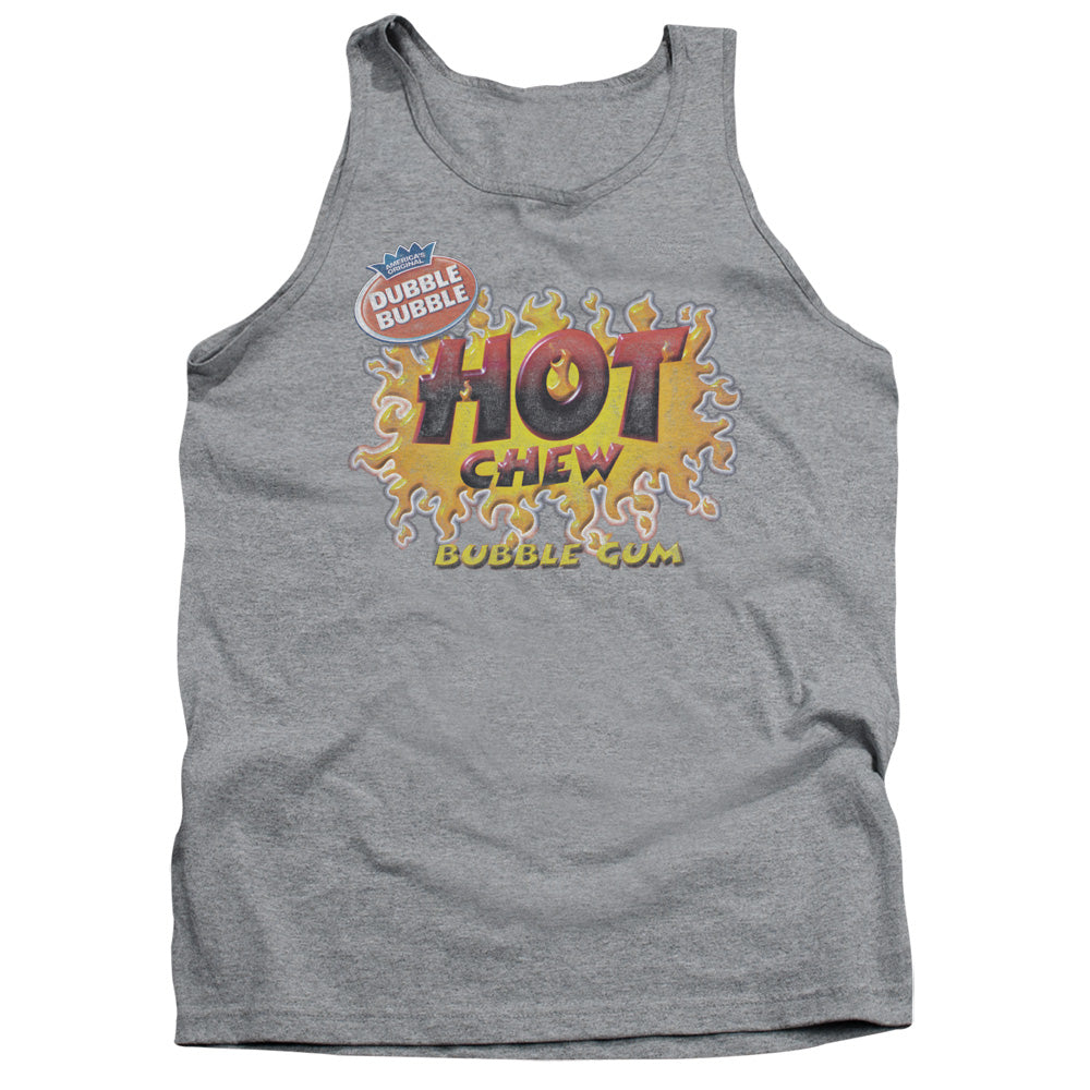 AN OFFCIALLY LICENSED DUBBLE BUBBLE HOT CHEW ADULT UNISEX TANK TOP ATHLETIC HEATHER