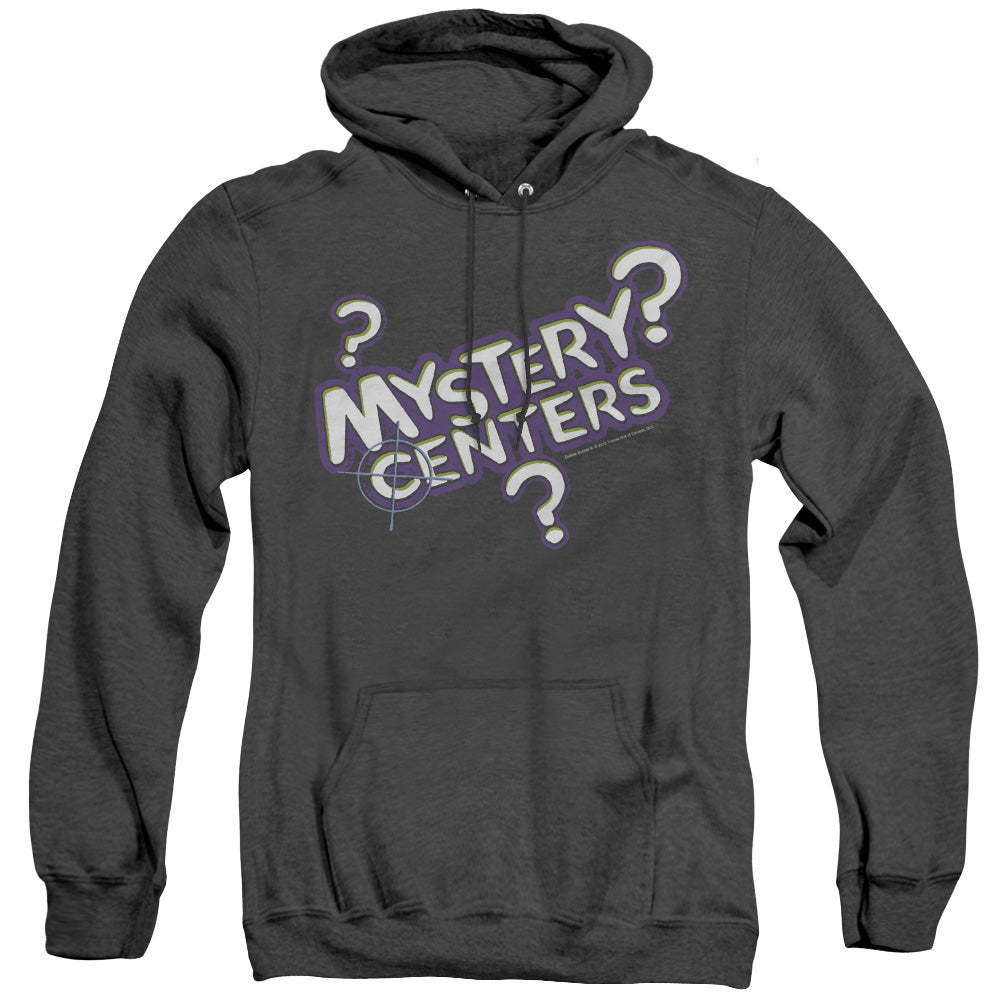 AN OFFCIALLY LICENSED DUBBLE BUBBLE MYSTERY CENTERS ADULT UNISEX HEATHER PULLOVER HOODIE BLACK