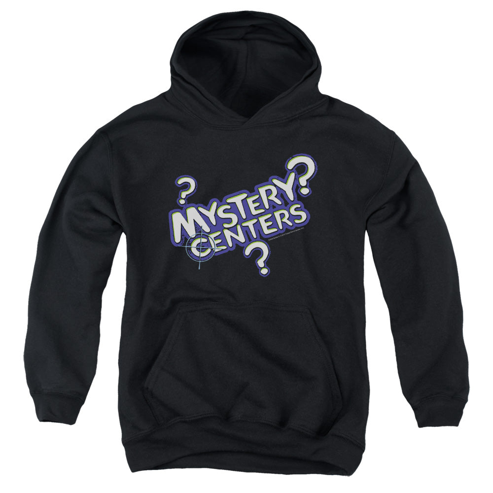 AN OFFCIALLY LICENSED DUBBLE BUBBLE MYSTERY CENTERS YOUTH HOODIE BLACK
