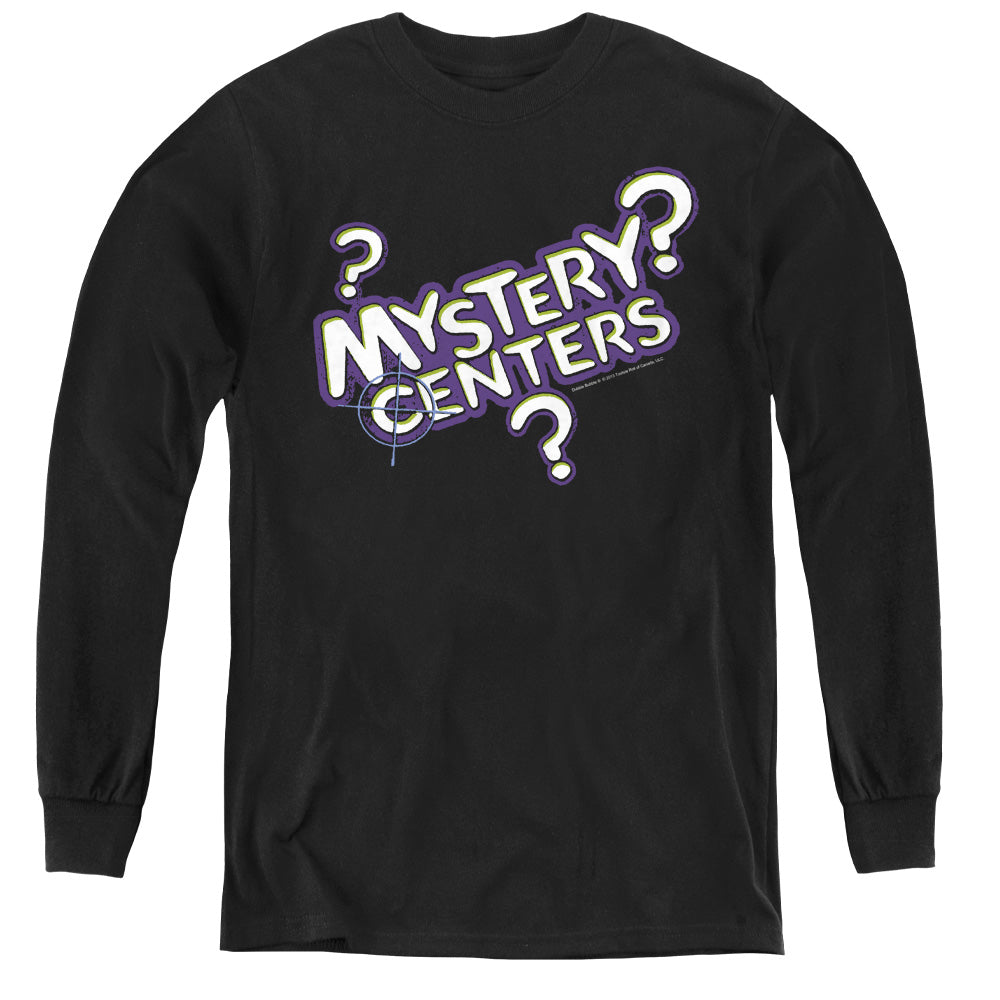 AN OFFCIALLY LICENSED DUBBLE BUBBLE MYSTERY CENTERS YOUTH LONG SLEEVE T-SHIRT BLACK