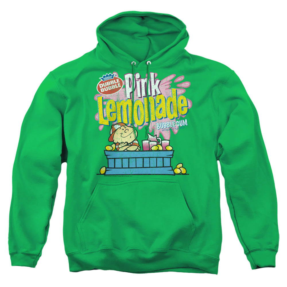 AN OFFCIALLY LICENSED DUBBLE BUBBLE PINK LEMONADE ADULT UNISEX PULLOVER HOODIE KELLY GREEN