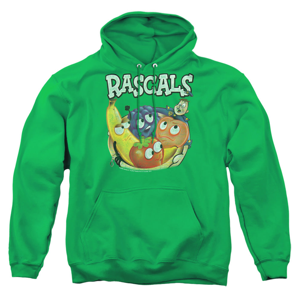 AN OFFCIALLY LICENSED DUBBLE BUBBLE RASCALS ADULT UNISEX PULLOVER HOODIE KELLY GREEN