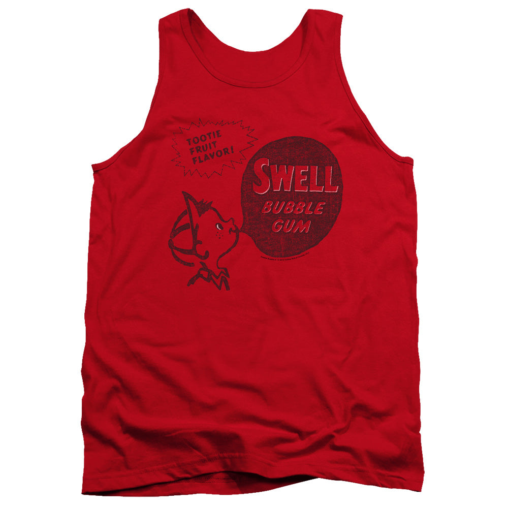 AN OFFCIALLY LICENSED DUBBLE BUBBLE SWELL GUM ADULT UNISEX TANK TOP RED