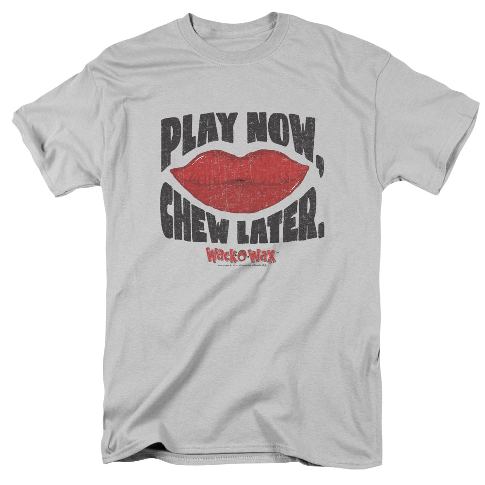 AN OFFCIALLY LICENSED DUBBLE BUBBLE PLAY CHEW MEN'S REGULAR FIT T-SHIRT SILVER