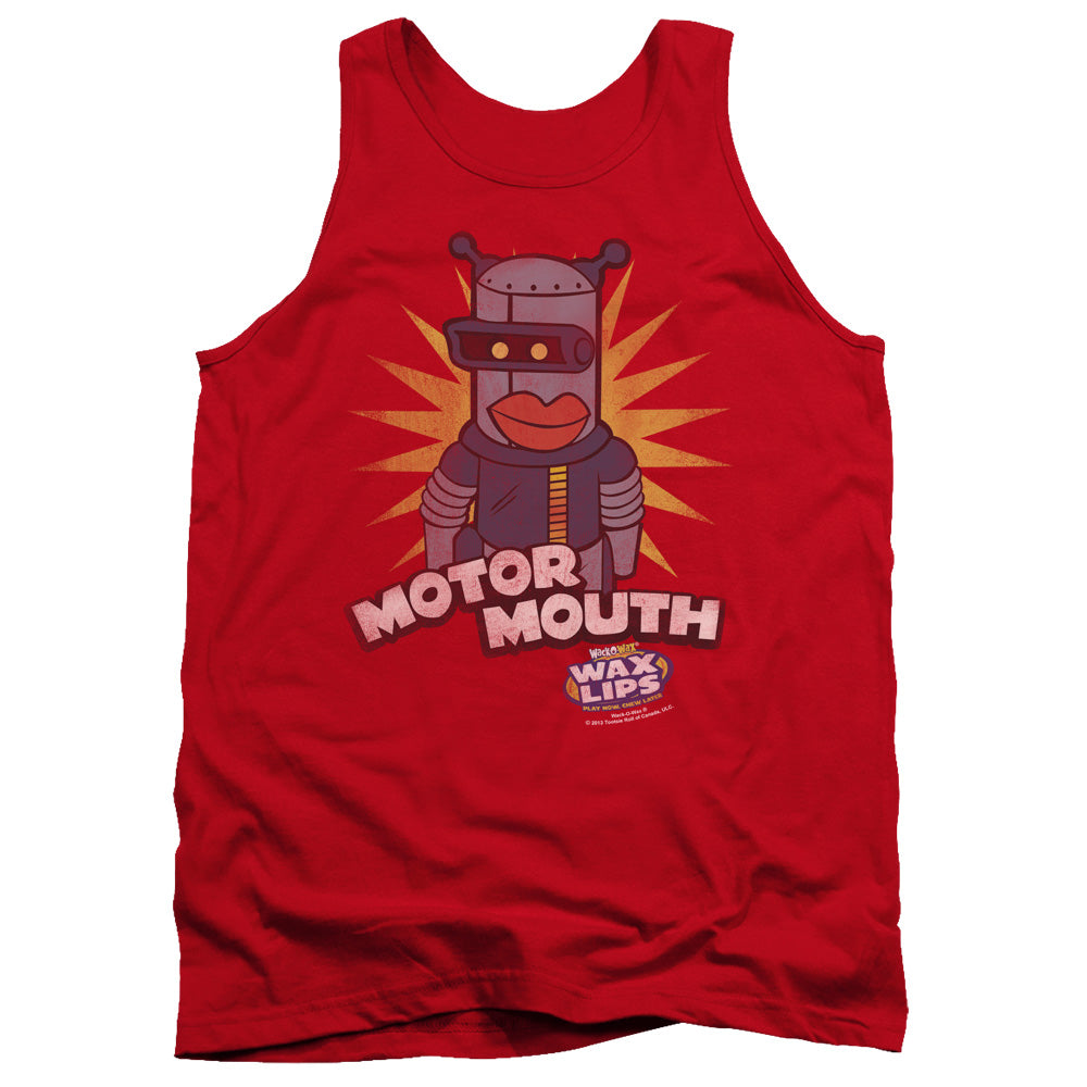 AN OFFCIALLY LICENSED DUBBLE BUBBLE MOTOR MOUTH ADULT UNISEX TANK TOP RED