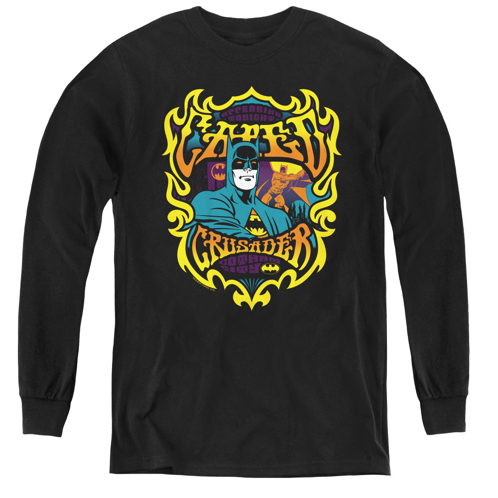 AN OFFCIALLY LICENSED DC APPEARING TONIGHT YOUTH LONG SLEEVE T-SHIRT BLACK