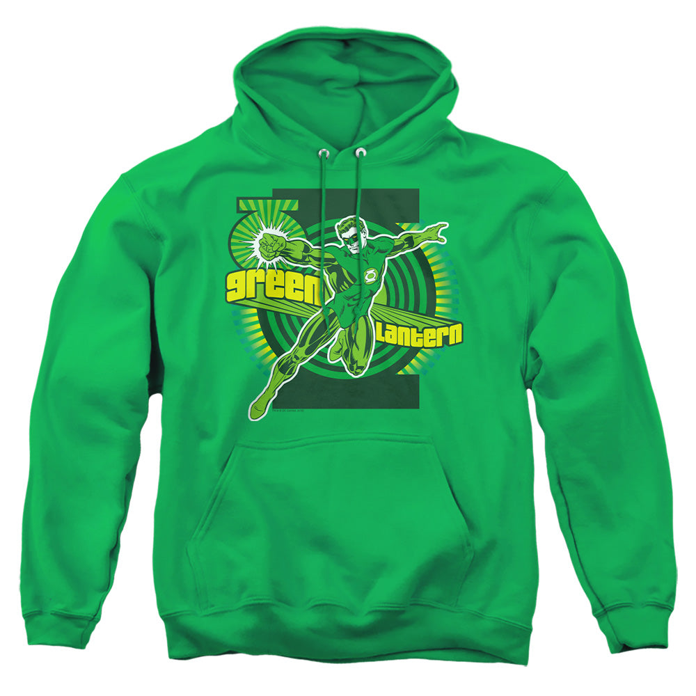 AN OFFCIALLY LICENSED DC GREEN LANTERN ADULT UNISEX PULLOVER HOODIE KELLY GREEN
