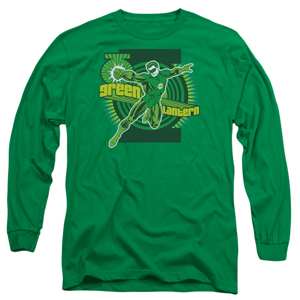 AN OFFCIALLY LICENSED DC GREEN LANTERN MEN'S LONG SLEEVE T-SHIRT KELLY GREEN