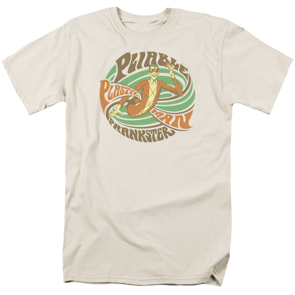 AN OFFCIALLY LICENSED DC PLIABLE PRANKSTER MEN'S REGULAR FIT T-SHIRT CREAM