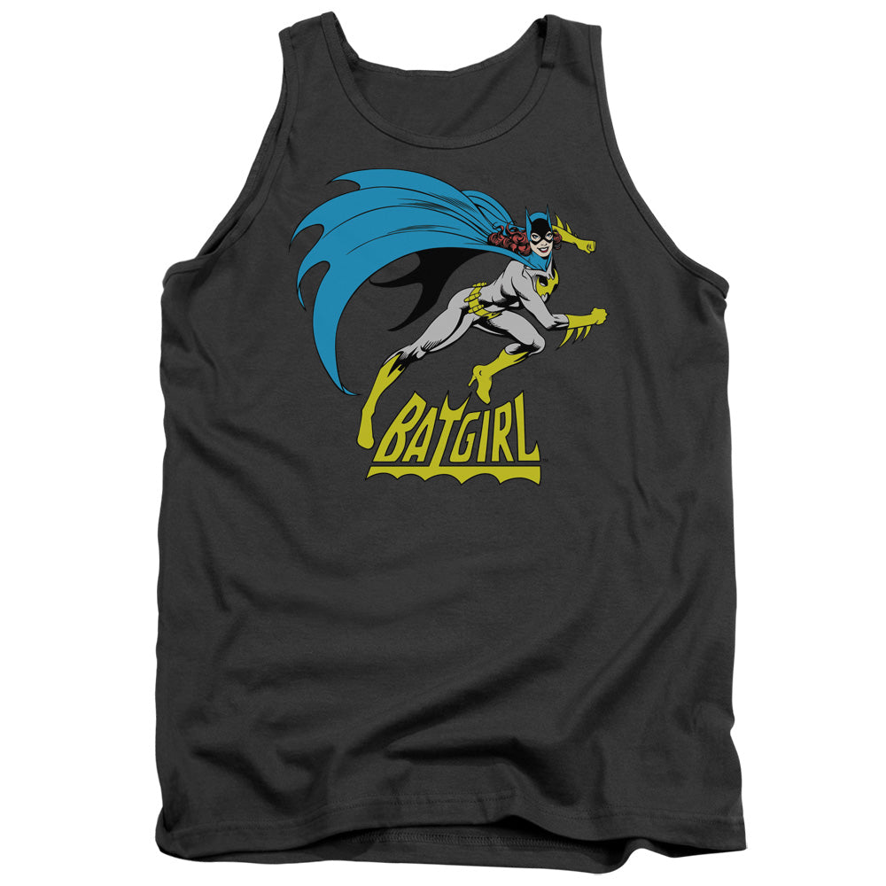 AN OFFCIALLY LICENSED DC BATGIRL BATGIRL IS HOT ADULT UNISEX TANK TOP CHARCOAL