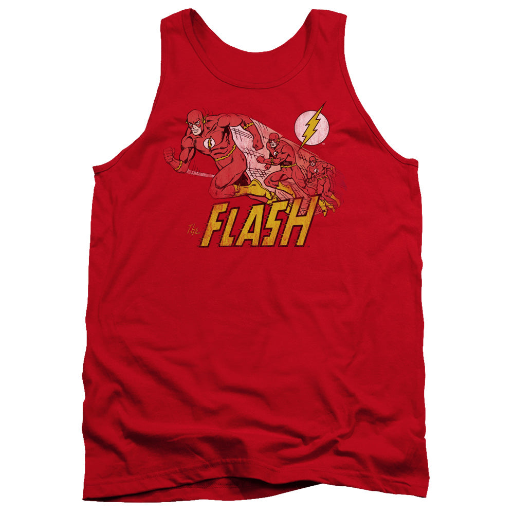 AN OFFCIALLY LICENSED DC FLASH CRIMSON COMET ADULT UNISEX TANK TOP RED