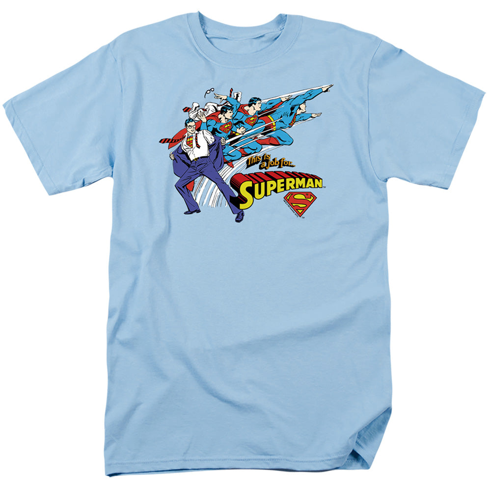 AN OFFCIALLY LICENSED DC QUICK CHANGE MEN'S REGULAR FIT T-SHIRT CAROLINA BLUE