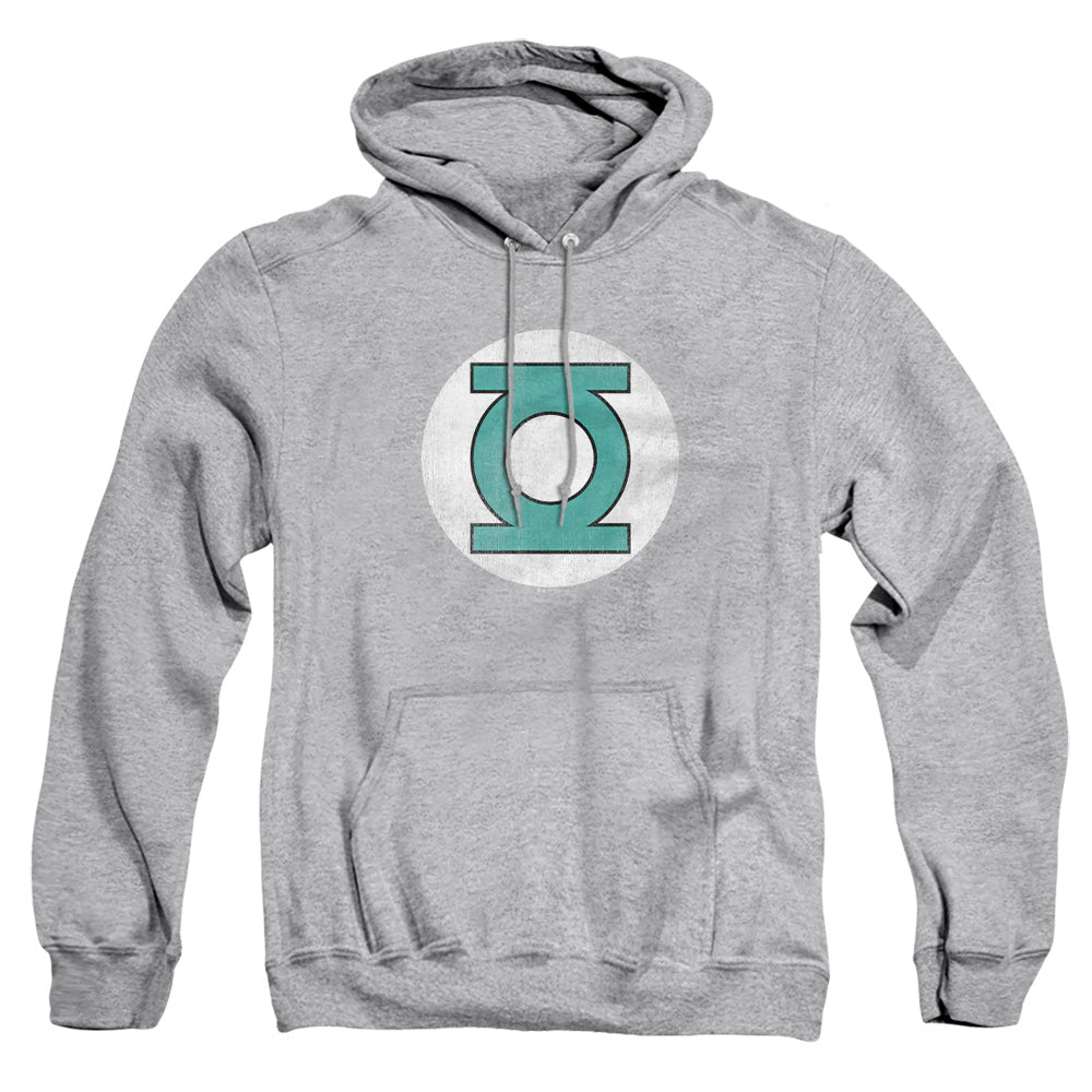 AN OFFCIALLY LICENSED DC GL LOGO DISTRESSED ADULT UNISEX PULLOVER HOODIE ATHLETIC HEATHER