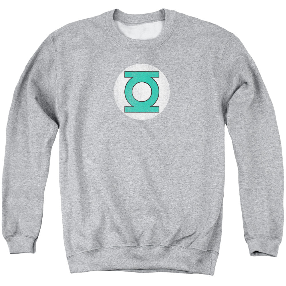 AN OFFCIALLY LICENSED DC GL LOGO DISTRESSED ADULT UNISEX CREWNECK SWEATSHIRT ATHLETIC HEATHER