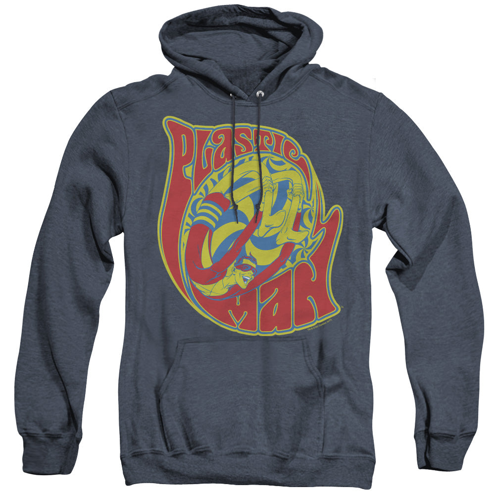 AN OFFCIALLY LICENSED DC HOW I ROLL ADULT UNISEX HEATHER PULLOVER HOODIE NAVY