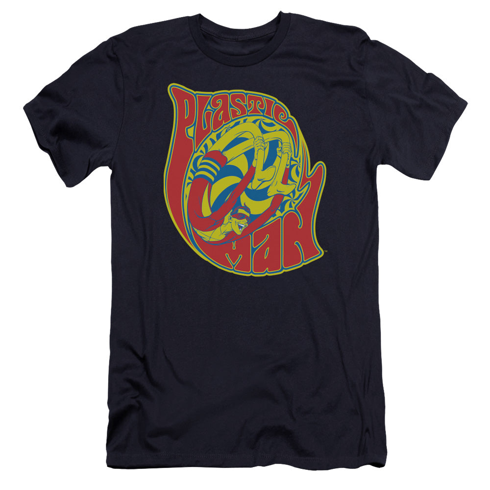 AN OFFCIALLY LICENSED DC HOW I ROLL MEN'S PREMIUM SLIM FIT T-SHIRT NAVY