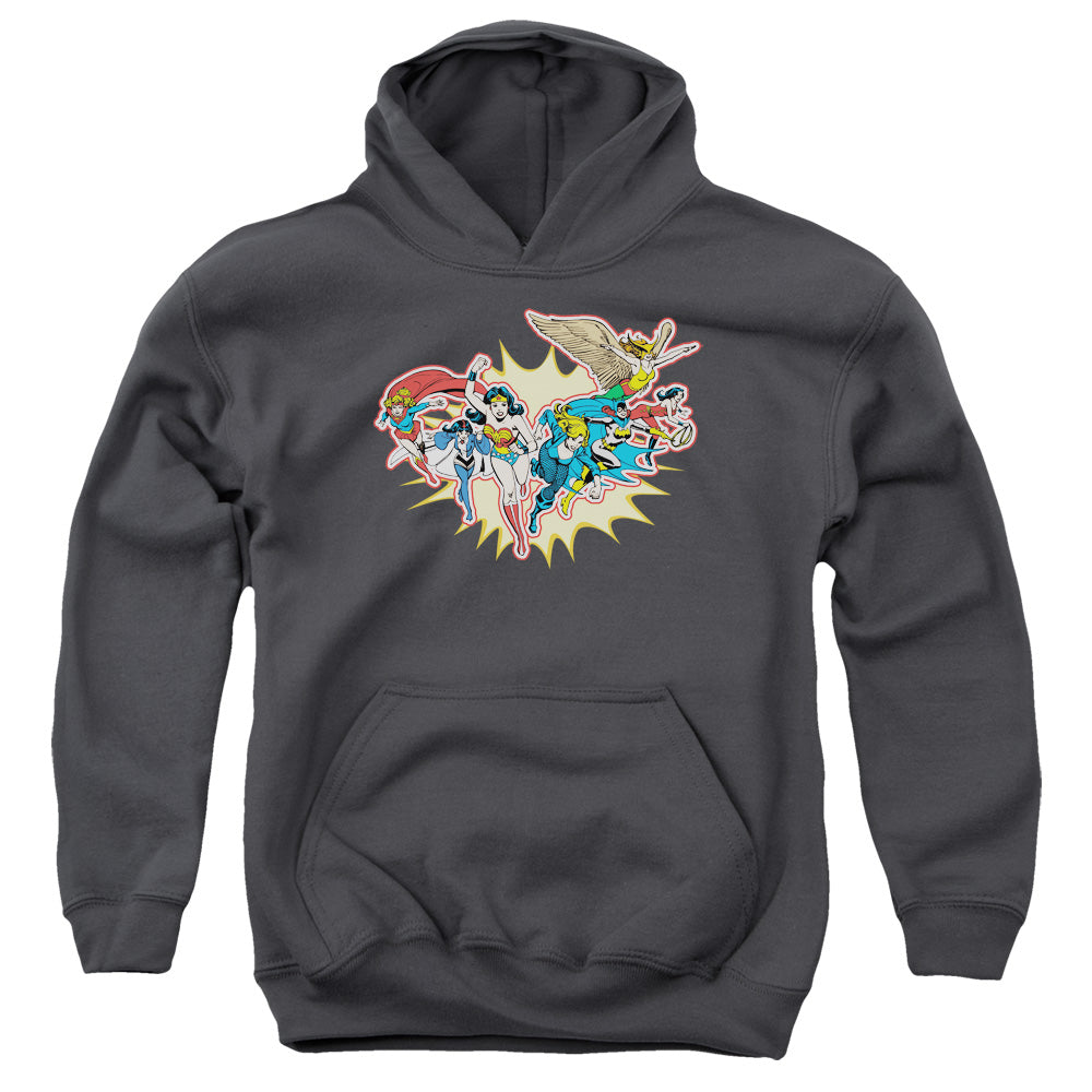 AN OFFCIALLY LICENSED DC PLEASE GET ME YOUTH HOODIE CHARCOAL