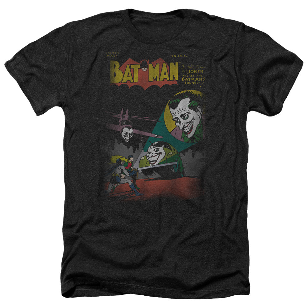 AN OFFCIALLY LICENSED DC WRONG SIGNAL MEN'S HEATHER T-SHIRT CHARCOAL