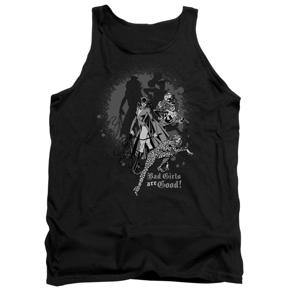 AN OFFCIALLY LICENSED DC BAD GIRLS ARE GOOD ADULT UNISEX TANK TOP BLACK