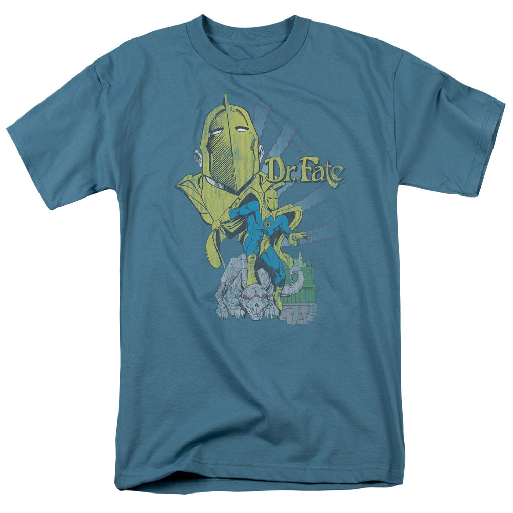 AN OFFCIALLY LICENSED DC DR FATE MEN'S REGULAR FIT T-SHIRT SLATE