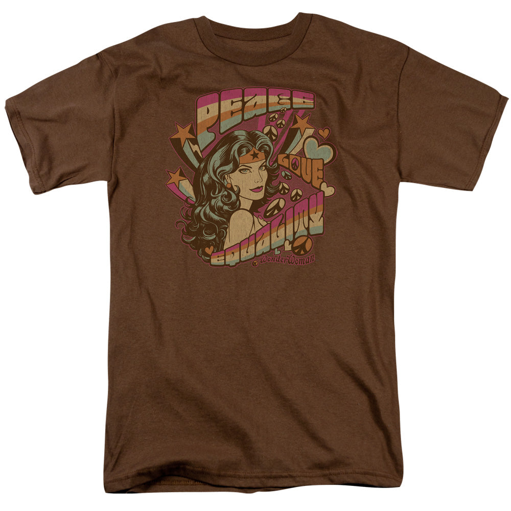 AN OFFCIALLY LICENSED DC PEACE MEN'S REGULAR FIT T-SHIRT COFFEE